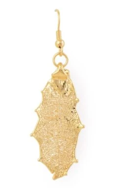 Ladies Holly Earrings Gold