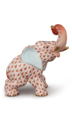 Herend Red Trumpeting Elephant